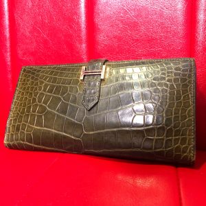 HERMES マットクロコダイル ベアン スフレ
