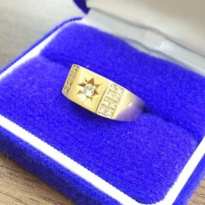 K18指輪0.21ctダイヤモンド