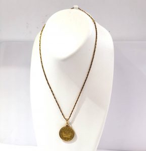 メイプルリーフ金貨付き K18ネックレス