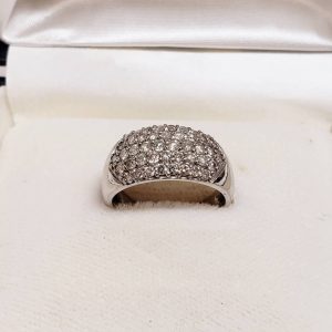 Pt900　メレダイヤ付リング