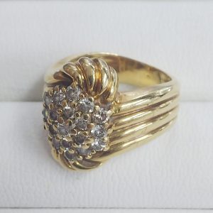 K18指輪メレダイヤモンド1.0ct