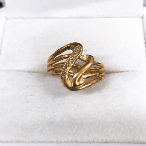 K18 メレダイヤ付リング