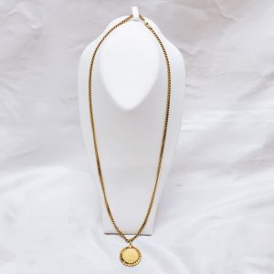 K24 メイプルリーフ金貨トップ付 ネックレス