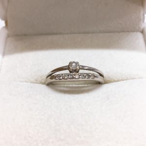 K18WG メレダイヤ付 リング