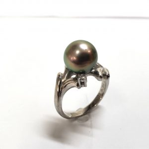Pt900 パール付リング
