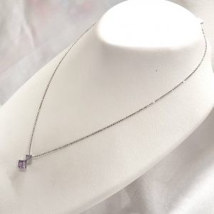 K10WG アメジスト付きネックレス