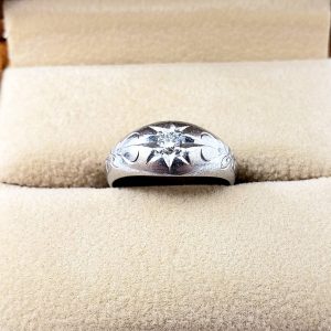 Pt900　メレダイヤ付リング