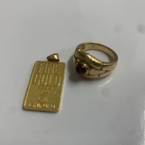 k18 リング ガーネット、k24 プレート