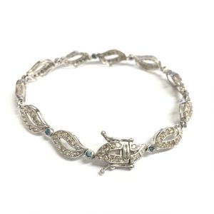 K18WGブレスレットメレダイヤ付き