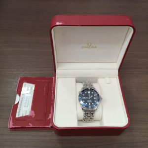 OMEGA オメガ シーマスター ボーイズ 300M 箱・本体 ギャラ有 傷・ベルトよれ弱 腕時計