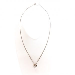 Pt850 ダイヤモンド付きネックレス 0.84ct