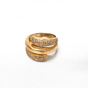 K18 メレダイヤ付き リング