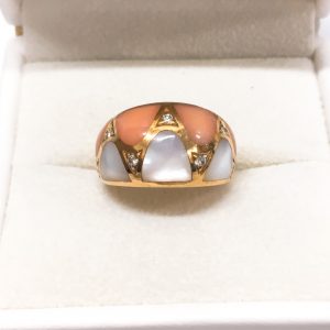 K18 ピンクシェル リング