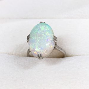 Pt850 オパール付リング