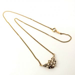 K18　メレダイヤ付ネックレス