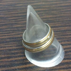 Pt850K18コンビリングメレダイヤ付き