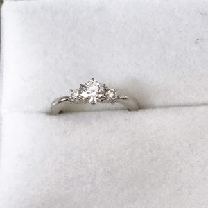 Pt950 ダイヤモンド付 リング 0.33ct