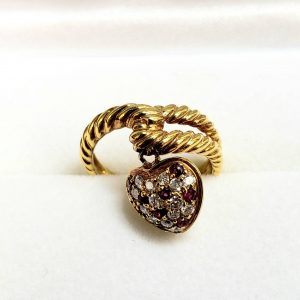 K18　メレダイヤ付リング