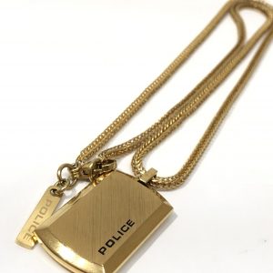 POLICE(ポリス)　ゴールドカラー　ドッグタグネックレス