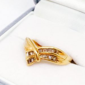 K18 メレダイヤ付き リング