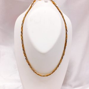 K18 Pt850 ハーフコンビネックレス