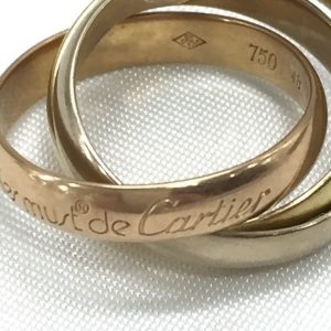 Cartier トリニティ K18 3連リング