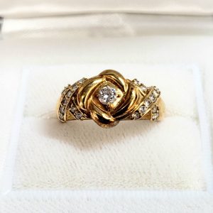 K18　メレダイヤ付リング