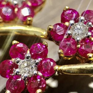 金 アクセサリー ルビー ダイヤモンド