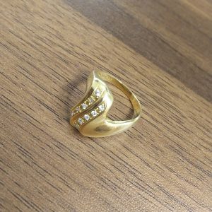 K18指輪メレダイヤモンド付き