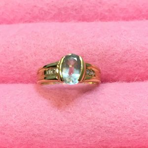 K18 アクアマリン(1.24ct)リング