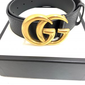 GUCCI ダブルGバックル レザーベルト 406831