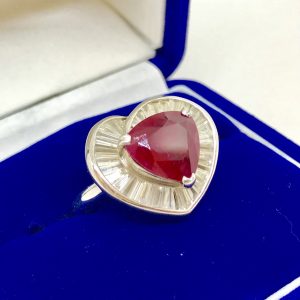 ルビー10.41ct ダイヤモンド2.26ct プラチナリング