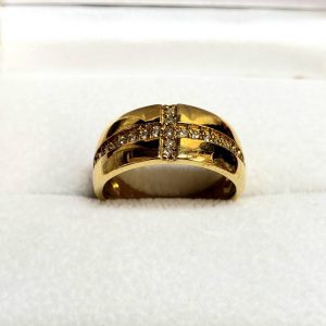 K18　メレダイヤ付リング