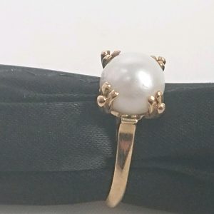 K18 パール付きリング