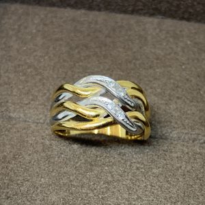K18/Pt900 メレダイヤ(0.13ct)付 リング