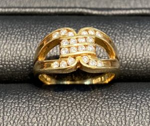 K18メレダイヤモンド付きリング