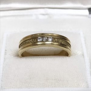 K18　メレダイヤ付リング