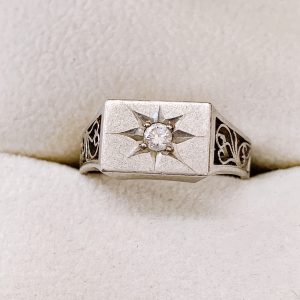 Pt900 メレダイヤ0.07ctリング