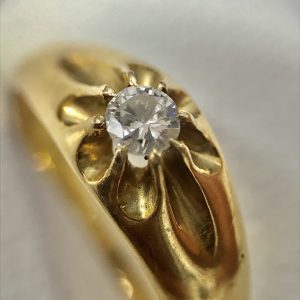 K18 0.12ct メレダイヤリング