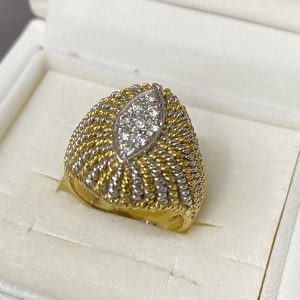 K18 メレダイヤ(0.5ct)付リング