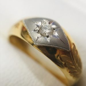 ダイヤモンドリング 0.09ct コンビ