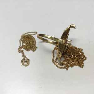 K18 リング ネックレスチェーン