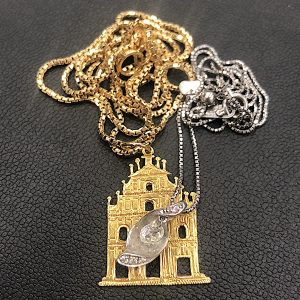 K18ネックレス・Pt850ネックレス