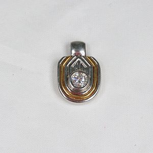 Pt900/K18 ダイヤ(0.56ct)付ネックレストップ