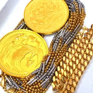 金 プラチナ 10万円金貨  ネックレス 喜平