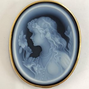 カメオ ブローチ K18