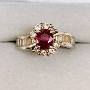 Pt900 ルビー付リング
