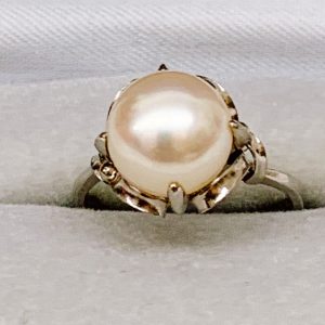 Pt900 パール付リング