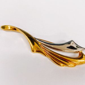 K18／Pt900コンビ ブローチ