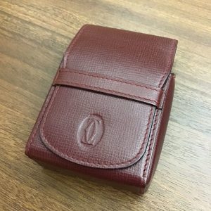 カルティエ シガレットケース タバコケース ボルドー 赤